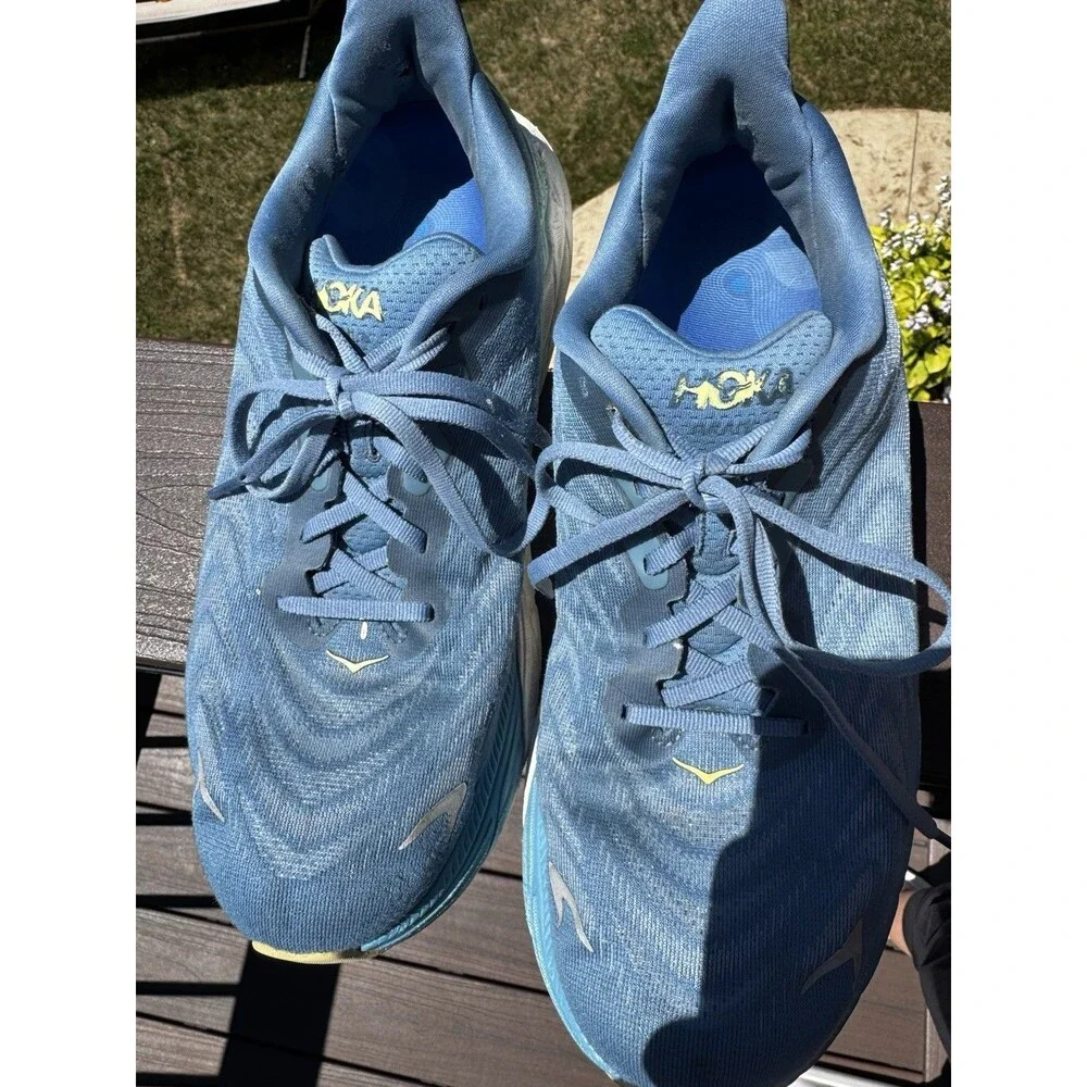 Hoka Arahi 6 Men's Size 9.5 Ocean Mist Lime Glow Running Shoes